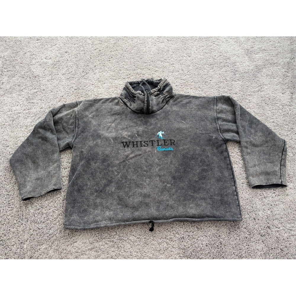 Vintage‎ Sparkle Sweater Mens Small Pullover Heathered Black Whistler Canada